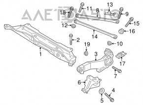 Subframe rear Mini Cooper Countryman R60 10-16 fwd