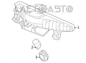 Trunk lid reflector central inner Honda Civic XI FE/FL 22- 5d