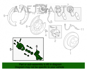 Rear right support Toyota Sienna 17-20