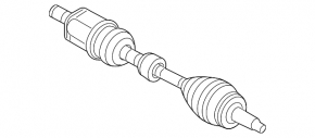 Drive axle shaft front left Hyundai Sonata 15-19 1.6T