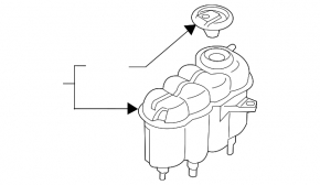 Expansion tank for cooling Audi A6 C8 19- 2.0T with cap