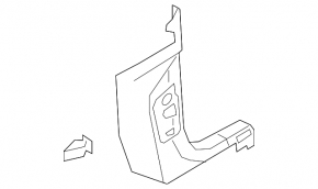 Audi E-Tron 19-23 black lower right front pillar trim