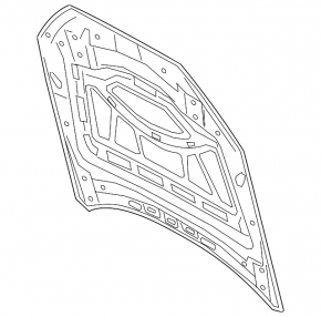 The bare hood of the Audi Q8 19-25