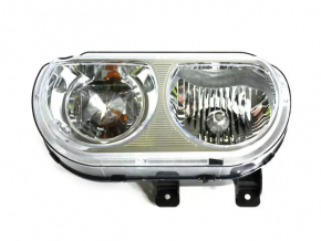 Headlight front left bare Dodge Challenger 09-14 halogen, spider web