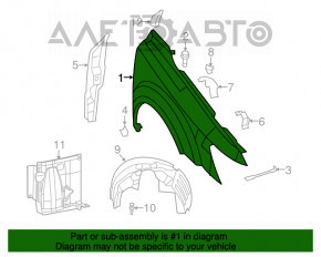 Front right wing Dodge Journey 11- AND