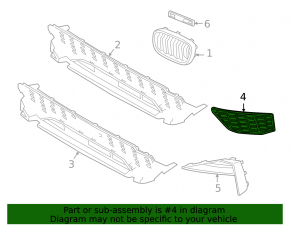 Front bumper grille left BMW X3 G01 18-23 2020-21