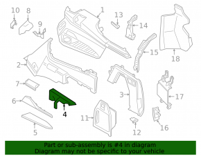 Rear right lower arch trim BMW X7 G07 19-25 black, Anthrazit