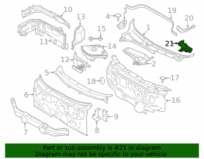 Left windshield wiper seal for Mini Cooper 14-24