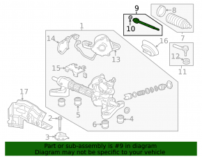 Steering rod left Honda CRV 12-16 CTR