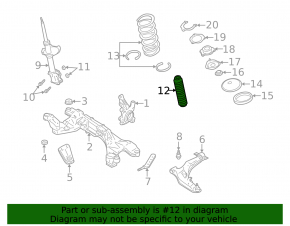 Front left shock absorber boot Nissan Murano z50 03-08