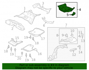 Trunk trough Honda Accord 13-17 hybrid