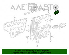 Front left window lift control Dodge Challenger 15-19 rest
