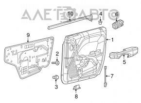 Front left window lift control Dodge Challenger 15-19 rest