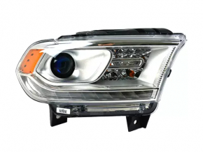 Headlight front right bare Dodge Durango 14-15 halogen light + LED DRL