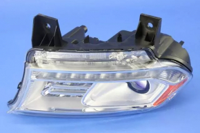 Headlight front right bare Dodge Durango 14-15 halogen light + LED DRL
