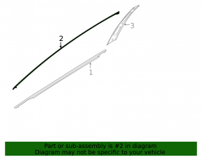 Upper door molding front right Hyundai Sonata 20-23