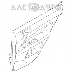 Door trim panel, rear left, beige, Suzuki Kizashi 10-15