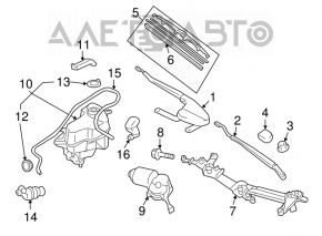 Left windshield washer nozzle for Toyota Prius 2008-2010