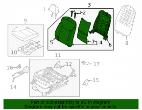Passenger seat Hyundai Elantra UD 11-13 without airbag, cloth gray