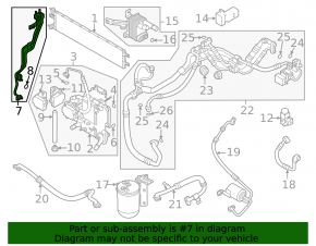 Air conditioner tube heater-condenser second Kia Niro 23-26 EV