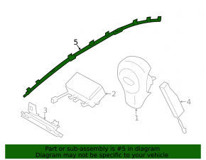 Airbag side curtain right Subaru XV Crosstrek 13-13