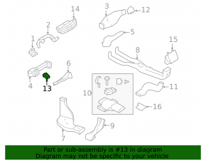Left air duct Mercedes W221