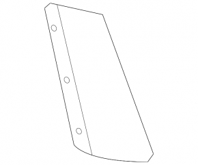 Rear glass pillar trim left Ford Explorer 11-15