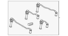 High voltage wires Ford Fiesta 11-19 1.6 4 pcs