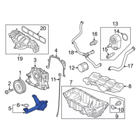 Oil receiver for Ford Escape 13-19 1.6T 1.5T
