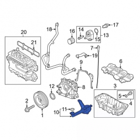 Oil receiver for Ford Escape 13-19 1.6T 1.5T