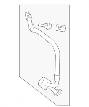 Air conditioning tube condenser-compressor Ford Focus mk3 11-14 2.0 prerest, type 2
