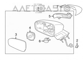 Mirror cover left Ford Fusion mk5 13-20 EUR for turn signal