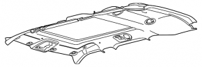 Ford Explorer 20-24 roof lining under sunroof black, with air deflectors, for cleaning