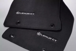 Lexus CT200h 11-17 black front right floor mat, dry-cleanable