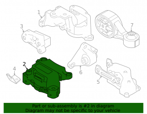Engine mount left Nissan Altima 19- 2.5