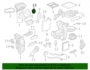 Actuator motor heater drive modes upper Chevrolet Volt 11-15