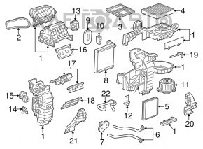 Actuator motor heater drive modes upper Chevrolet Volt 11-15