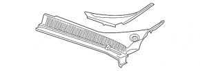 Windscreen wiper grille plastic left Chevrolet Volt 16-