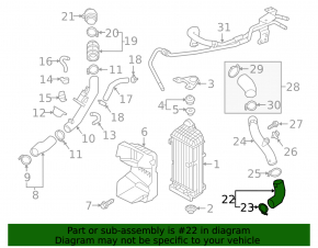 Left lower air pipe Kia Optima 16-20 2.0