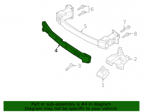 Front Bumper Absorber Volvo XC40 19-22