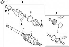 Drive axle rear left Toyota Rav4 19- AWD