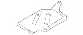 Rear left underbody protection for BMW 3 F30 12-18
