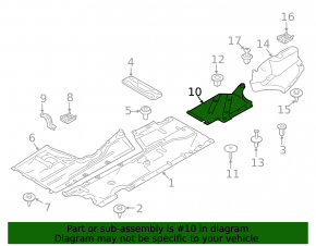 Underbody protection rear left BMW 3 F30 12-18