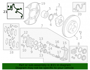 Front right ABS sensor for Acura RDX 19-25 Without advance