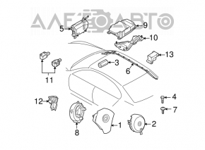 Rear right airbag sensor for BMW X5 X6 E70 E71 07-13