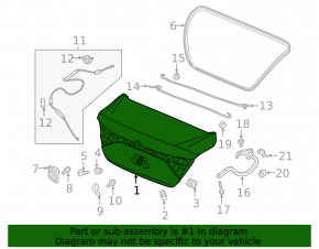 Trunk lid Honda Insight 19-22