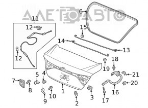 Honda Insight 19-22 Blue Trunk Lid B-593M