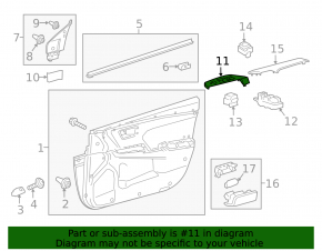 Front right window lifter control trim Toyota Camry v55 15-17 usa black