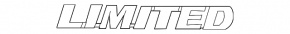 The "Limited" emblem on the tailgate of a 1920 Toyota Rav4