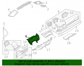 Mitsubishi Outlander 22-25 black dashboard trim and instrument panel trim